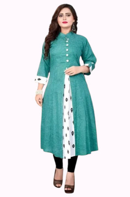 Texpa Creation Women Solid A-line Kurta(Light Blue)