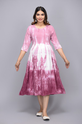 TANOT Flared/A-line Gown(Pink)