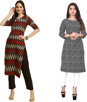 HouseOfCommon Women Self Design Straight Kurta(Multicolor)