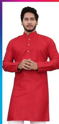 Errcs Men Solid A-line Kurta(Multicolor)