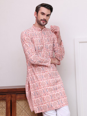 ANOUK Men Printed Straight Kurta(Multicolor)