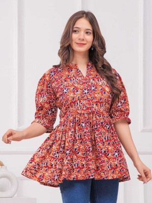 Arisu Creation Women Floral Print Flared Kurta(Multicolor)