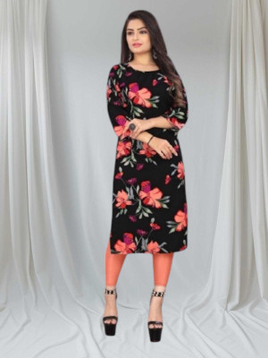 dharmanandan creation Women Printed Flared Kurta(Multicolor)
