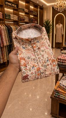 TRADITIONAL ANDAAZ Men Printed Straight Kurta(Multicolor)