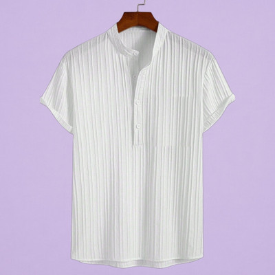 Look Trendy Men Printed Straight Kurta(White)