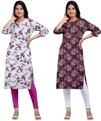 MIROSELLY CREATION Women Printed A-line Kurta(Multicolor)