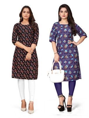 SAIKRUPA FASHION Women Printed A-line Kurta(Multicolor)