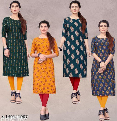 ak fashion mall Women Colorblock A-line Kurta(Multicolor)