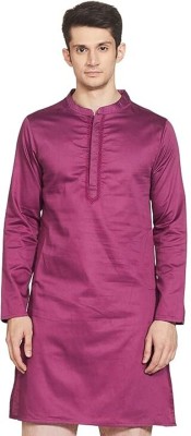 NirajCollect Men Solid Straight Kurta(Purple)