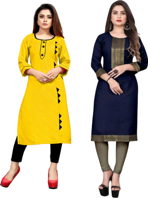 AAIKHODAL Women Printed Straight Kurta(Multicolor)