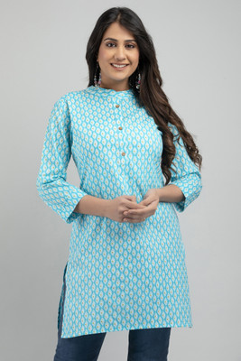NEELKANTH TRENDS Women Embellished, Self Design Flared Kurta(Light Blue, White, Red)