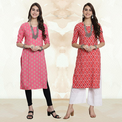 Moda Rapido Women Printed A-line Kurta(Multicolor)