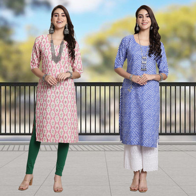 Moda Rapido Women Printed A-line Kurta(Multicolor)