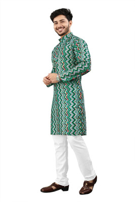 DHASU TRENDZ Men Printed Straight Kurta(Multicolor)