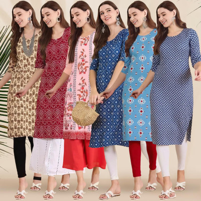 EthnicBasket Women Printed A-line Kurta(Multicolor)