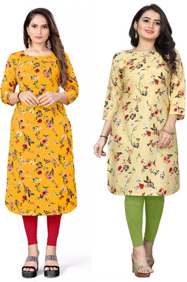 Shree Sarrvottam Fashion Women Solid Flared Kurta(Multicolor)