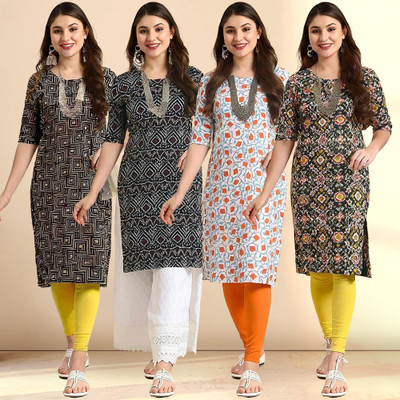 EthnicBasket Women Printed A-line Kurta(Multicolor)