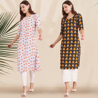 EthnicBasket Women Printed A-line Kurta(Multicolor)