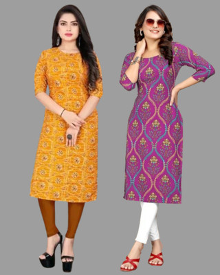 Parimal Enterprise Women Printed A-line Kurta(Multicolor)
