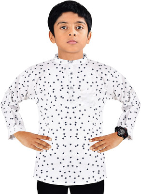 MADE IN THE SHADE Boys Printed Straight Kurta(Multicolor)