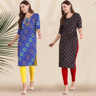 EthnicBasket Women Printed A-line Kurta(Multicolor)