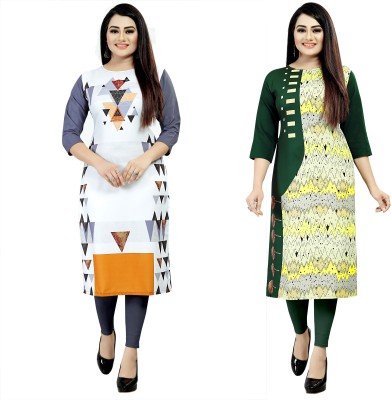 maruti fab Women Printed A-line Kurta(Multicolor)