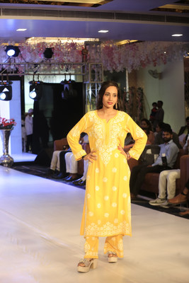 arifchikanart Women Embroidered Ethnic Dress Kurta(Yellow)
