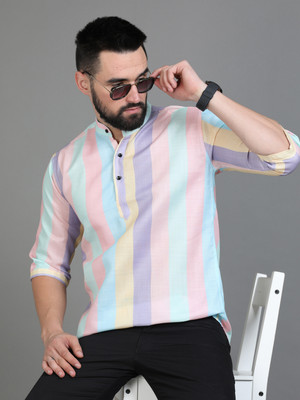 ZURINE Men Printed Pathani Kurta(Multicolor)
