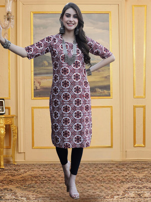 EthnicBasket Women Printed A-line Kurta(Multicolor)