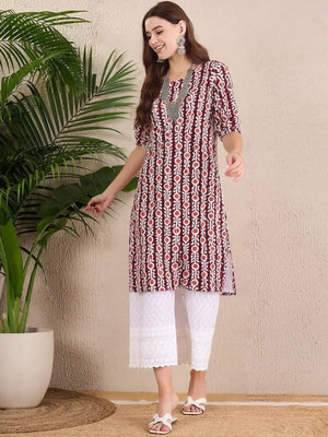 EthnicBasket Women Printed A-line Kurta(Multicolor)