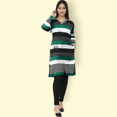 Coft Women Self Design Straight Kurta(Multicolor)