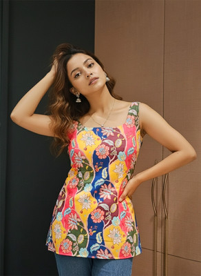 KALAANA Women Printed Straight Kurta(Multicolor)