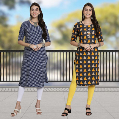 Moda Rapido Women Printed A-line Kurta(Multicolor)