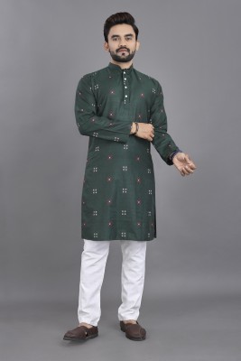 Fashionfricks Men Printed Straight Kurta(Multicolor)