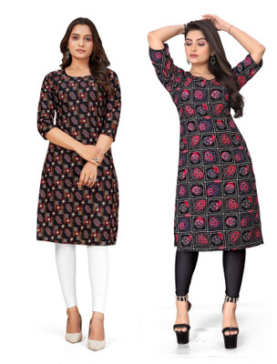 SAIKRUPA FASHION Women Printed A-line Kurta(Multicolor)