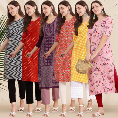 1 Stop Fashion Women Printed A-line Kurta(Multicolor)