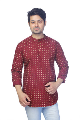 MADE IN THE SHADE Men Self Design Straight Kurta(Multicolor)