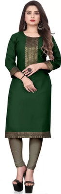 Vasudha Fashion Hub Women Printed Anarkali Kurta(Green)