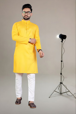 LYPLO Men Kurta Pyjama Set