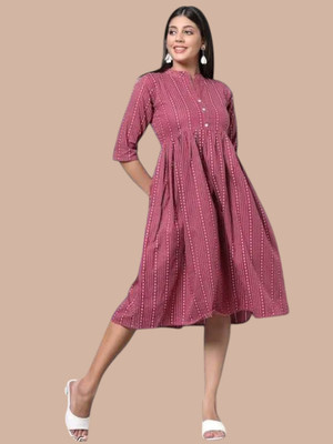 Suhani Creationnza Women Maxi Multicolor Ankle Length Dress