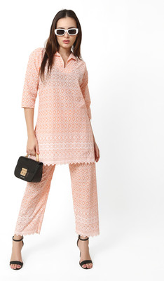 trendzmy Women Ethnic Top Pant Set