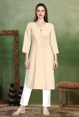 LIMRA Women Solid A-line Kurta(Grey)
