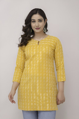 Khwaish Women Embellished Anarkali Kurta(Yellow)