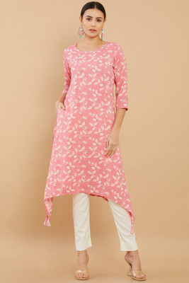 soch Women Solid A-line Kurta(Pink)