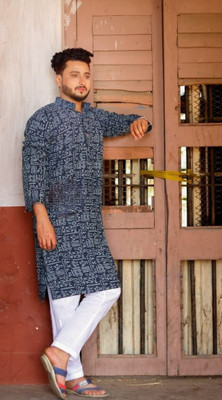 tant ghar Men Printed Ethnic Dress Kurta(Maroon)