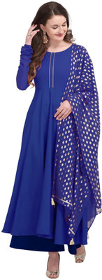 NAITRI COLLECTION Women Solid Anarkali Kurta(Blue)