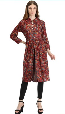 Apjivin Women Printed Trail Cut Kurta(Multicolor)