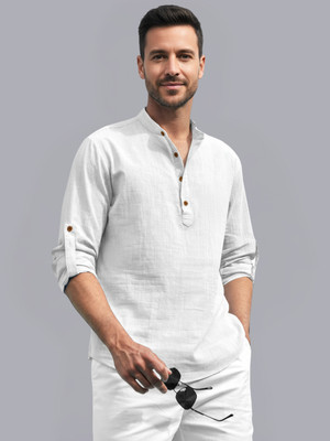 ZEE GOLD Men Solid Ethnic Dress Kurta(White)