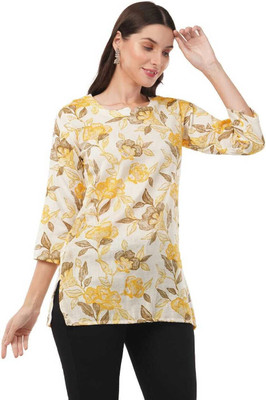 ezlan creation Women Printed A-line Kurta(Multicolor)