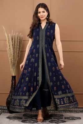 SAAR SUMRAN Anarkali Gown(Blue)